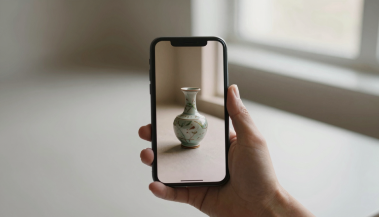 Relic antique identifier app reviewed on a smartphone