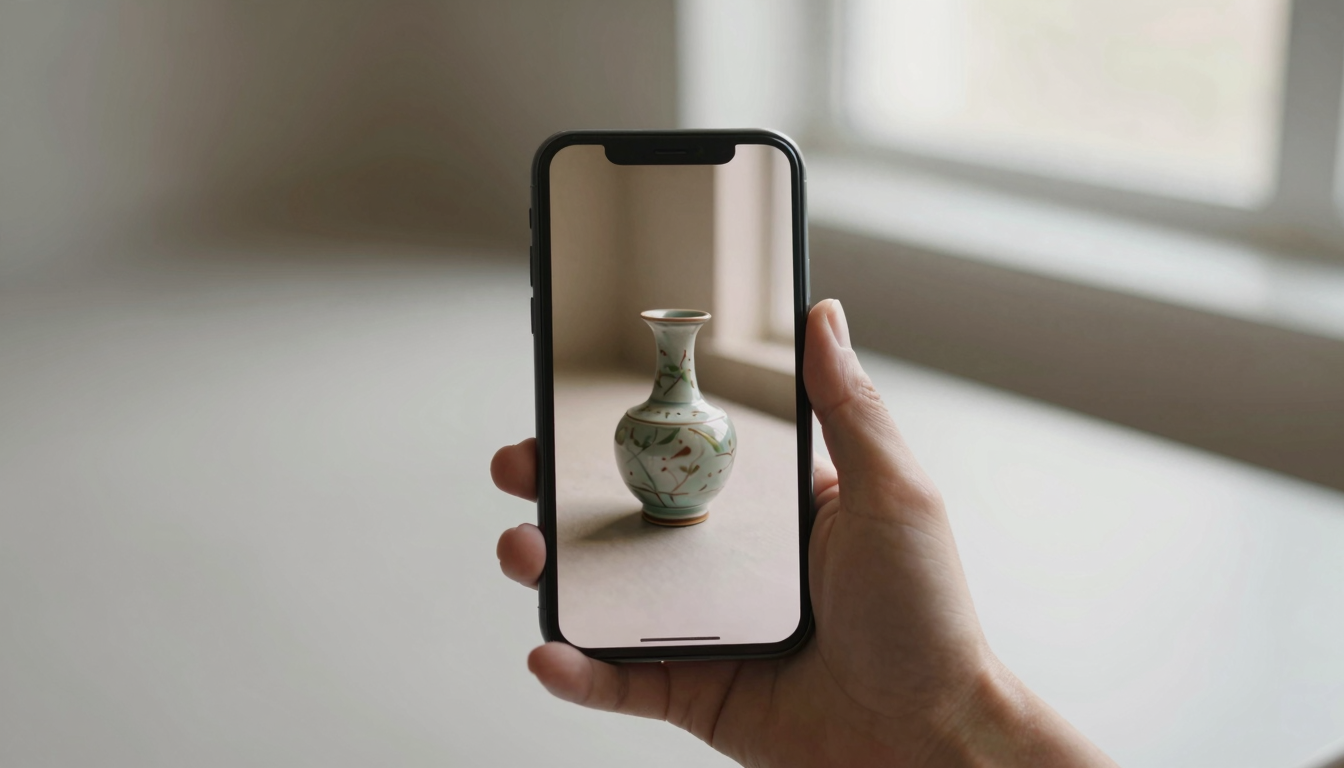 Relic antique identifier app reviewed on a smartphone