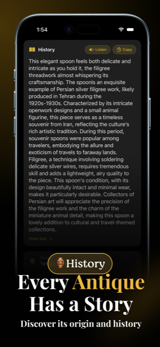 Antiqly history and provenance notes