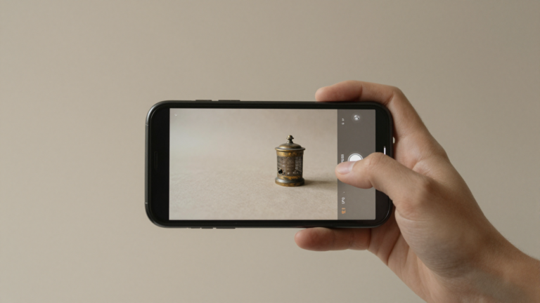 Antiqly and Curio antique identifier apps compared on a phone